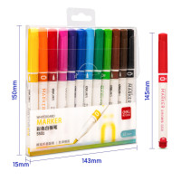 得力(deli)彩色可擦白板笔套装 儿童学生马克笔水彩笔涂鸦绘画办公会议家庭教学12色S531 儿童节礼物