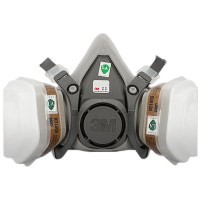 3M防毒面具喷漆防尘防有机气体防毒面罩面具套装(6200+6001 七件套)