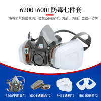 3M防毒面具喷漆专用防毒面罩防尘口罩工业粉尘6200配6001套装