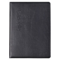 晨光(M&G)文具会议记录本皮面商务a6笔记本本子软皮记录小记事本 96张口袋本办公用品黑1本APYLN488