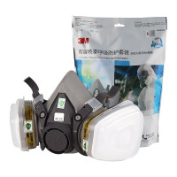3M 6200防毒面具 喷漆焊接防护 活性炭面罩防毒口罩 620E 1套防工业粉尘化工农药