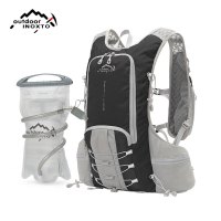 鹰图(INOXTO)INOXTO马拉松越野户外骑行背包15L大容量跑步包593A黑配灰+水袋