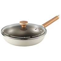 炊大皇不粘锅炒锅家用有钛炒菜锅不锈钢炒锅电磁炉钛锅28cm/