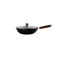 炊大皇炒锅铁锅健康0无涂层蜂窝纹32cm家用炒菜锅熟铁锅