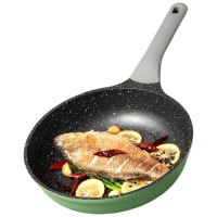 炊大皇平底锅不粘锅多功能煎锅26cm电磁炉通用竹青石JG26ZQ