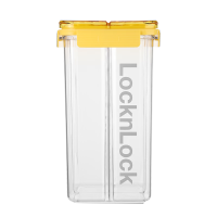 乐扣/家用品鲜享四分格密封储物罐黄色3L