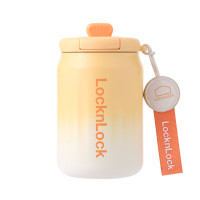 乐扣/家用品炫彩菱纹咖啡杯渐橙350ml