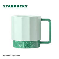 星巴克绿色几何元素款马克杯