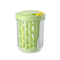 乐扣/家用品多功能沥水沙拉杯绿色650ml