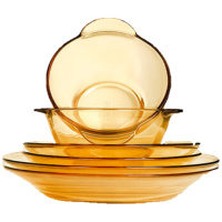 康宁Pyrex餐具Shiny晶耀系列玻璃餐具6b件组PX-SY6B/HP