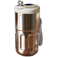 物生物 香奈数显保温杯410ml流金银