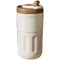 物生物 香奈晶瓷数显保温杯410ml烟空白