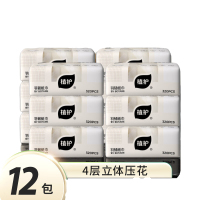 植护 (羽韧系列)韧享纸巾136*180/4层 80抽*12包