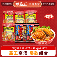 螺霸王 经典螺蛳粉高汤麻辣6袋组合装(370g霸王高汤*4+315g麻辣*2)柳州特产酸辣米线速食方便面粉丝