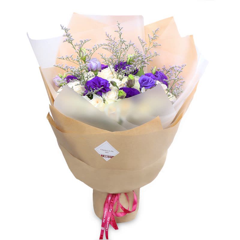 春舞枝 33朵白玫瑰混搭花束全国北京上海广州同城配送送花鲜花速递图片