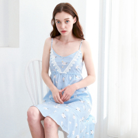红豆居家Hodohome女士睡衣夏天纯棉性感韩版吊带睡裙全棉可爱家居服短裙