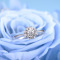 佐卡伊（zocai） 白18K金钻戒群镶求婚戒指 钻石婚戒女款结婚女戒显钻正品