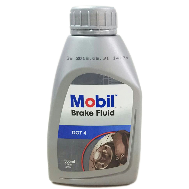 美孚（Mobil）刹车油DOT4 汽车制动液 0.5L 单瓶装