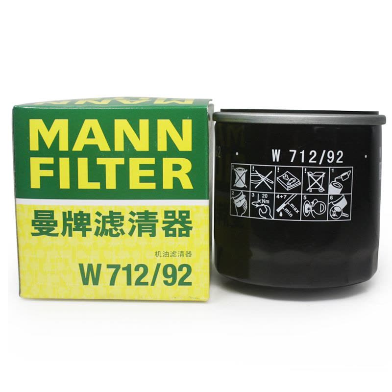 曼牌（MANNFILTER）机滤 W712/92 机油滤清器图片
