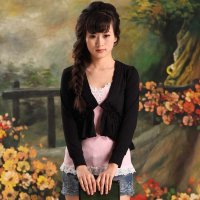 2013秋装新款女装 韩版木耳边长袖修身百搭针织衫开衫 20401