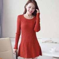 蝶恋 2014春装新款打底裙 韩版显瘦宽松毛衣裙连衣裙 30908