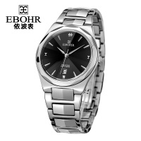 依波表(EBOHR) 国产品牌 潮流时尚通用 钻石切面间钨钢带石英表 男女情侣表0562