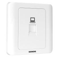 西门子(SIEMENS)开关插座面板 远景系列 雅白 网线插座电脑插座 网络面板 86型电脑网线插座