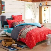 莱薇美式全棉斜纹印花床品四件套 卡门记忆