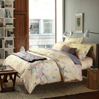 莱薇美式全棉斜纹印花床品四件套 粉黛年华