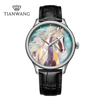 天王马年限定款新品机械男表商务休闲精致男士手表奢华腕表51599