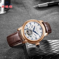 海鸥表（SEAGULL）皮带 自动 机械表 镀玫瑰金表壳飞轮表金壳飞轮 男士表 519.623