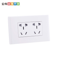 公牛(BULL)墙壁开关面板多功能118型插座开关三三插6孔六孔电源插座面板G04Z256A
