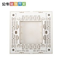 公牛(BULL)开关插座 G19B101(U6)金属香槟金86型白盖板挡板墙壁电源插座空白面板