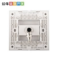 公牛(BULL)开关插座 G19T103(U1)太空银86型一位电视插座面板