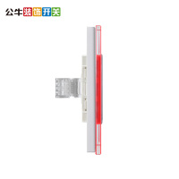 公牛(BULL)玻璃装饰面板 墙壁电源电脑网络插座开关插座 86型 一位电脑插座 G22T102曼陀红