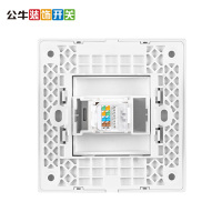 公牛(BULL)玻璃装饰面板 墙壁电源电脑网络插座开关插座 86型 一位电脑插座 G22T102曼陀红