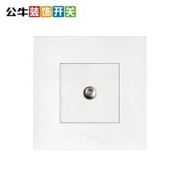 公牛(BULL)插座开关 电视插座一位有线电视网络面板86型闭路电视TV开关面板G01纹理白 G01T103