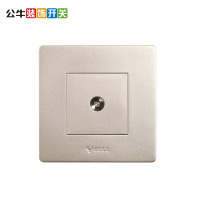 公牛(BULL)开关插座 有线电视网络插座86型闭路电视有线电视插座TV开关面板G07T103金色