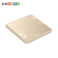 公牛(BULL)开关插座盖板 墙壁通用装饰面板装修白板空白面板G18B101 玫瑰金