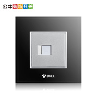 公牛(BULL)玻璃装饰面板 墙壁电源开关插座 86型 一位电脑插座电脑网络插座 G22T102碳晶黑