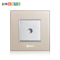 公牛(BULL)开关插座 86型有线电视插座面板 闭路电视插座 TV开关面板G22T103 香槟金