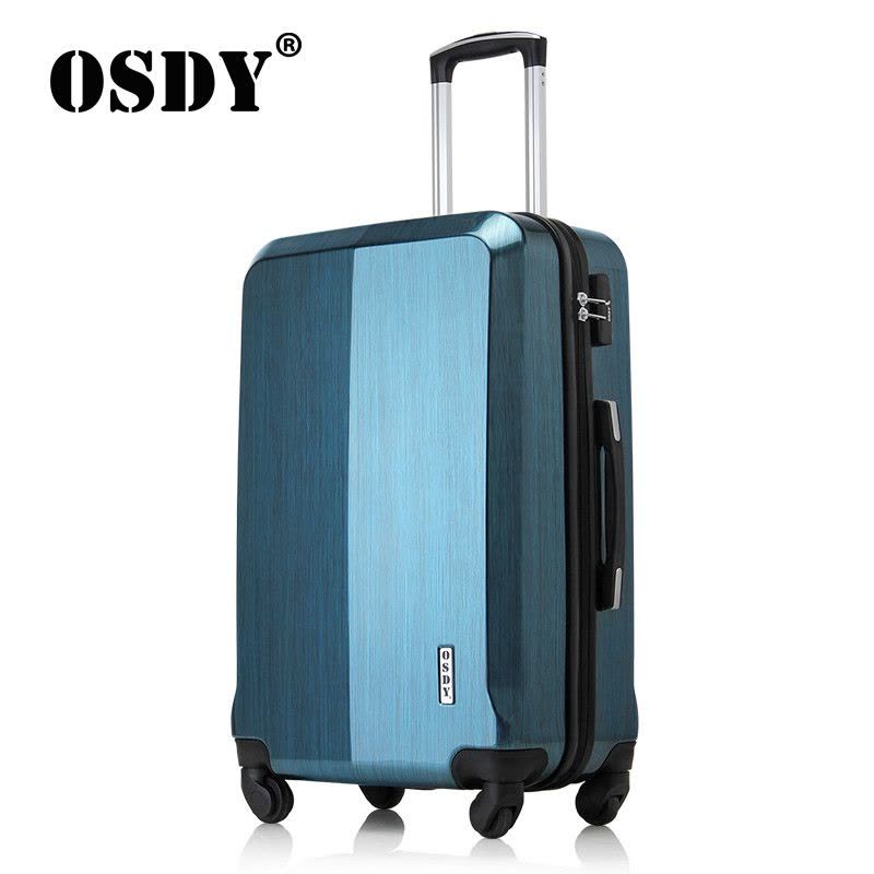 OSDY镜面拉丝行李箱万向轮拉杆箱24寸学生旅行箱男女登机箱20托运箱28密码箱皮箱子图片