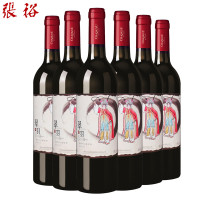 张裕翠羽京剧系列梅洛干红葡萄酒650ml【6瓶装】官方旗舰店