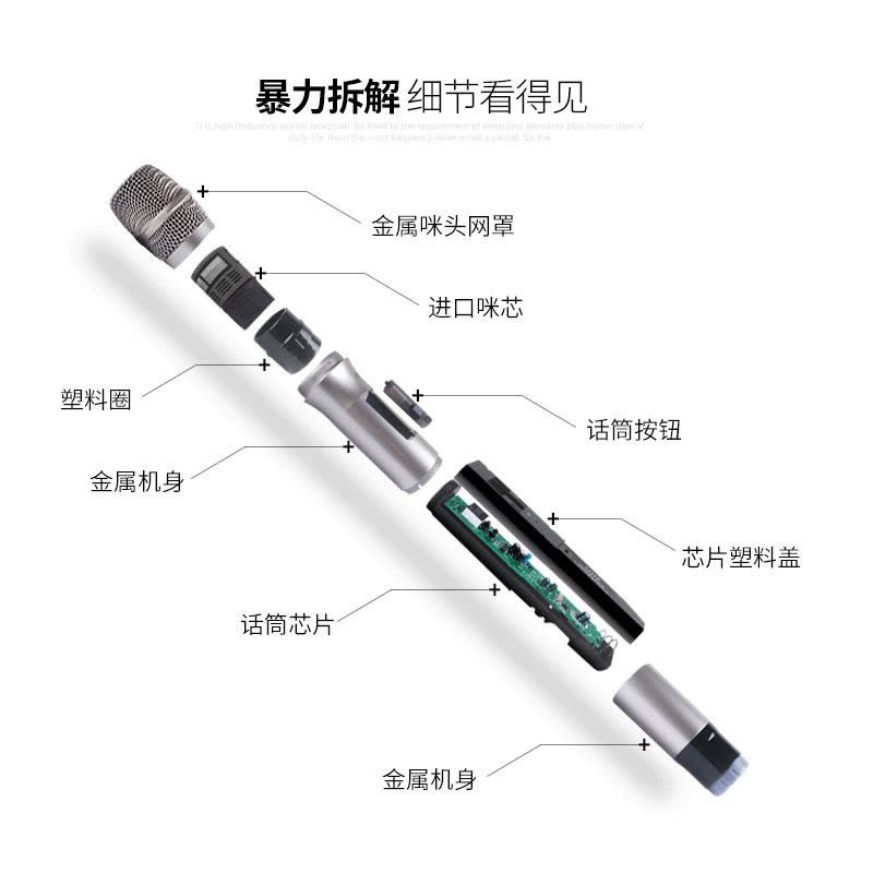 SAST/先科 OK-66无线话筒一拖二可调频KTV专用卡拉ok舞台会议家用麦克风图片