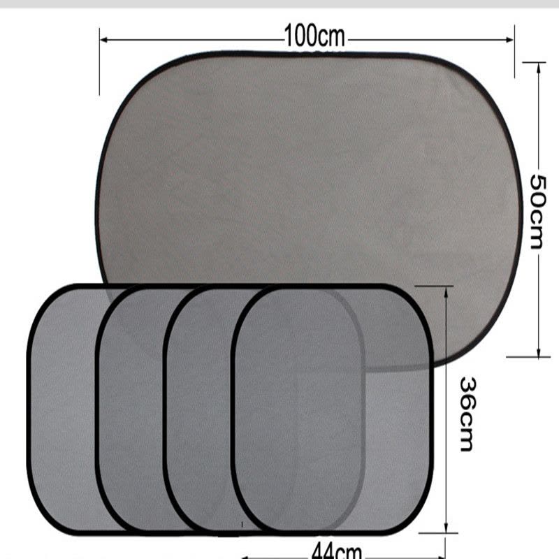 车之秀品 汽车防晒玻璃遮阳挡 加厚隔热反光板 夏季遮阳板 车窗遮阳套装 网纱5件套 R-3913图片