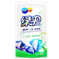 绿伞洗衣液袋装500g玉兰幽香衣物护理洁净去污机洗洗衣液衣物洁净去渍柔顺芳香易漂洗涤剂 洗衣液袋装500g*12