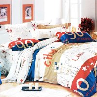 品尚之翼家纺斜纹全棉环保印花床品套件全棉双人床四件套1.8床1.5米床