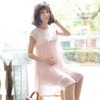 可可心依 孕妇装孕妇夏装孕妇夏款连衣裙孕妇长款连衣裙孕妇雪纺连衣裙孕妇蕾丝连衣裙S024