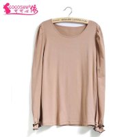 可可心依 孕妇秋款新品孕妇装上衣袖口花边打底衫孕妇衣服长袖T恤13S-H026