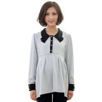 可可心依 孕妇装孕妇秋款孕妇上衣韩版孕妈百褶衬衫孕妇长袖孕妇裙装孕妇打底衫孕妇裙13S-H012